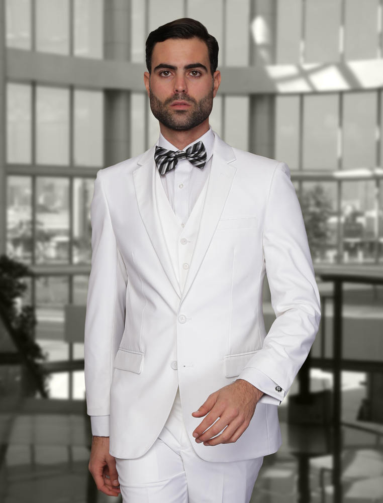 White skinny clearance suit